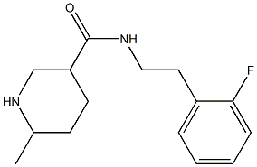 N-[2-(2-fluorophenyl)ethyl]-6-methylpiperidine-3-carboxamide 구조식 이미지
