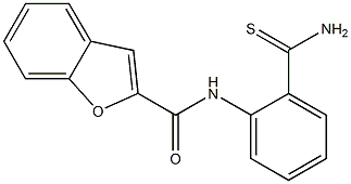 N-[2-(aminocarbonothioyl)phenyl]-1-benzofuran-2-carboxamide 구조식 이미지