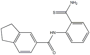 N-[2-(aminocarbonothioyl)phenyl]indane-5-carboxamide 구조식 이미지