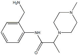 N-[2-(aminomethyl)phenyl]-2-(4-methylpiperazin-1-yl)propanamide 구조식 이미지