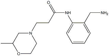 N-[2-(aminomethyl)phenyl]-3-(2-methylmorpholin-4-yl)propanamide 구조식 이미지