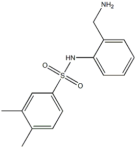 N-[2-(aminomethyl)phenyl]-3,4-dimethylbenzene-1-sulfonamide 구조식 이미지