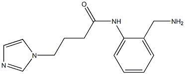 N-[2-(aminomethyl)phenyl]-4-(1H-imidazol-1-yl)butanamide 구조식 이미지