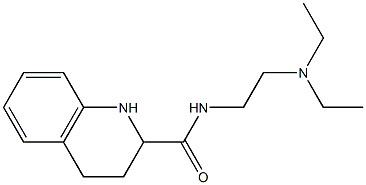 N-[2-(diethylamino)ethyl]-1,2,3,4-tetrahydroquinoline-2-carboxamide 구조식 이미지