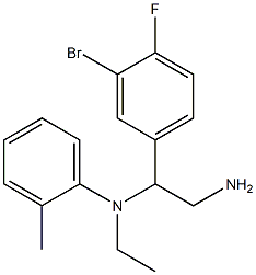 N-[2-amino-1-(3-bromo-4-fluorophenyl)ethyl]-N-ethyl-2-methylaniline 구조식 이미지