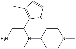 N-[2-amino-1-(3-methylthien-2-yl)ethyl]-N-methyl-N-(1-methylpiperidin-4-yl)amine 구조식 이미지