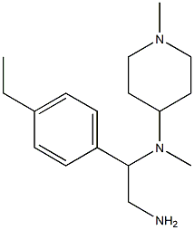 N-[2-amino-1-(4-ethylphenyl)ethyl]-N-methyl-N-(1-methylpiperidin-4-yl)amine Structure