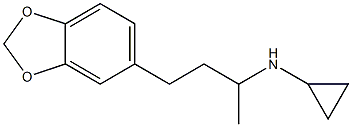 N-[3-(1,3-benzodioxol-5-yl)-1-methylpropyl]-N-cyclopropylamine 구조식 이미지