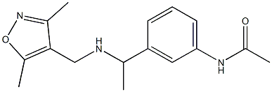 N-[3-(1-{[(3,5-dimethyl-1,2-oxazol-4-yl)methyl]amino}ethyl)phenyl]acetamide 구조식 이미지