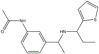 N-[3-(1-{[1-(thiophen-2-yl)propyl]amino}ethyl)phenyl]acetamide 구조식 이미지