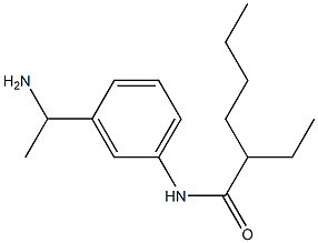 N-[3-(1-aminoethyl)phenyl]-2-ethylhexanamide 구조식 이미지