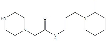 N-[3-(2-methylpiperidin-1-yl)propyl]-2-(piperazin-1-yl)acetamide Structure
