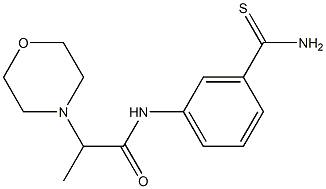 N-[3-(aminocarbonothioyl)phenyl]-2-morpholin-4-ylpropanamide 구조식 이미지