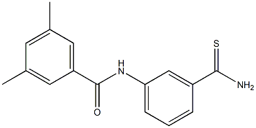 N-[3-(aminocarbonothioyl)phenyl]-3,5-dimethylbenzamide 구조식 이미지