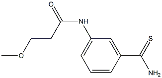 N-[3-(aminocarbonothioyl)phenyl]-3-methoxypropanamide 구조식 이미지