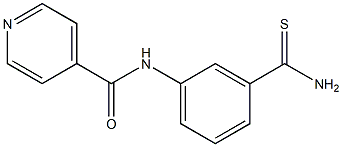 N-[3-(aminocarbonothioyl)phenyl]isonicotinamide 구조식 이미지