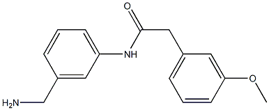 N-[3-(aminomethyl)phenyl]-2-(3-methoxyphenyl)acetamide 구조식 이미지