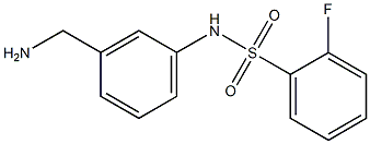 N-[3-(aminomethyl)phenyl]-2-fluorobenzenesulfonamide 구조식 이미지