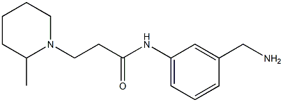 N-[3-(aminomethyl)phenyl]-3-(2-methylpiperidin-1-yl)propanamide Structure