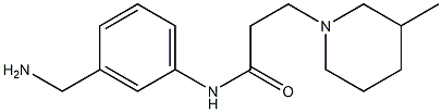 N-[3-(aminomethyl)phenyl]-3-(3-methylpiperidin-1-yl)propanamide Structure