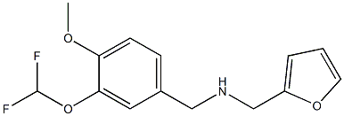 N-[3-(difluoromethoxy)-4-methoxybenzyl]-N-(2-furylmethyl)amine 구조식 이미지