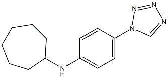 N-[4-(1H-1,2,3,4-tetrazol-1-yl)phenyl]cycloheptanamine 구조식 이미지