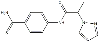 N-[4-(aminocarbonothioyl)phenyl]-2-(1H-pyrazol-1-yl)propanamide Structure