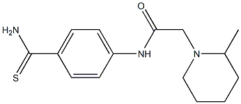 N-[4-(aminocarbonothioyl)phenyl]-2-(2-methylpiperidin-1-yl)acetamide 구조식 이미지