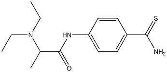 N-[4-(aminocarbonothioyl)phenyl]-2-(diethylamino)propanamide 구조식 이미지