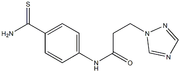 N-[4-(aminocarbonothioyl)phenyl]-3-(1H-1,2,4-triazol-1-yl)propanamide 구조식 이미지