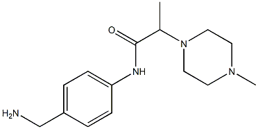 N-[4-(aminomethyl)phenyl]-2-(4-methylpiperazin-1-yl)propanamide Structure