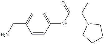 N-[4-(aminomethyl)phenyl]-2-pyrrolidin-1-ylpropanamide 구조식 이미지