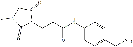 N-[4-(aminomethyl)phenyl]-3-(3-methyl-2,5-dioxoimidazolidin-1-yl)propanamide 구조식 이미지