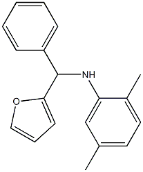 N-[furan-2-yl(phenyl)methyl]-2,5-dimethylaniline 구조식 이미지