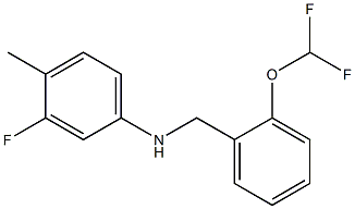N-{[2-(difluoromethoxy)phenyl]methyl}-3-fluoro-4-methylaniline Structure