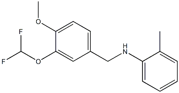 N-{[3-(difluoromethoxy)-4-methoxyphenyl]methyl}-2-methylaniline 구조식 이미지