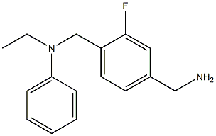 N-{[4-(aminomethyl)-2-fluorophenyl]methyl}-N-ethylaniline Structure