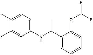 N-{1-[2-(difluoromethoxy)phenyl]ethyl}-3,4-dimethylaniline 구조식 이미지