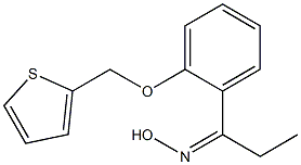 N-{1-[2-(thiophen-2-ylmethoxy)phenyl]propylidene}hydroxylamine 구조식 이미지