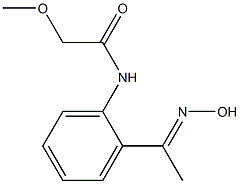 N-{2-[(1E)-N-hydroxyethanimidoyl]phenyl}-2-methoxyacetamide 구조식 이미지