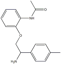 N-{2-[2-amino-2-(4-methylphenyl)ethoxy]phenyl}acetamide 구조식 이미지