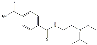 N-{2-[bis(propan-2-yl)amino]ethyl}-4-carbamothioylbenzamide 구조식 이미지
