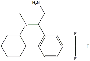 N-{2-amino-1-[3-(trifluoromethyl)phenyl]ethyl}-N-methylcyclohexanamine Structure