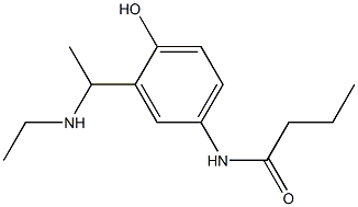 N-{3-[1-(ethylamino)ethyl]-4-hydroxyphenyl}butanamide 구조식 이미지