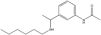 N-{3-[1-(hexylamino)ethyl]phenyl}acetamide 구조식 이미지