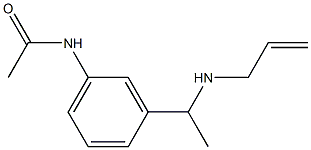 N-{3-[1-(prop-2-en-1-ylamino)ethyl]phenyl}acetamide 구조식 이미지