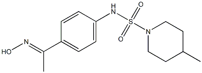 N-{4-[1-(hydroxyimino)ethyl]phenyl}-4-methylpiperidine-1-sulfonamide Structure