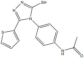 N-{4-[3-sulfanyl-5-(thiophen-2-yl)-4H-1,2,4-triazol-4-yl]phenyl}acetamide Structure