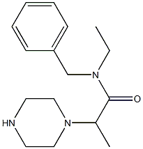 N-benzyl-N-ethyl-2-(piperazin-1-yl)propanamide 구조식 이미지