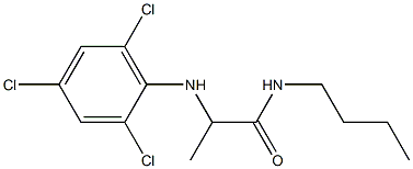 N-butyl-2-[(2,4,6-trichlorophenyl)amino]propanamide 구조식 이미지